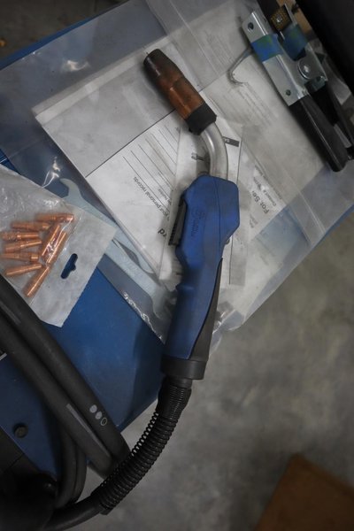 MIller Millermatic 255 MIG Welder with Buil-in Wire Feed Unit, Miller Torch, Cart - Single Phase-New 2021- Auction Item