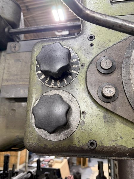 5' X 15" WEBO RADIAL ARM DRILL. STOCK # 0222126