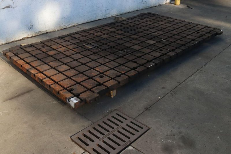 144&quot; X 72&quot; X 3&quot; SOLID STEEL T SLOTTED PLATE: STOCK #73343