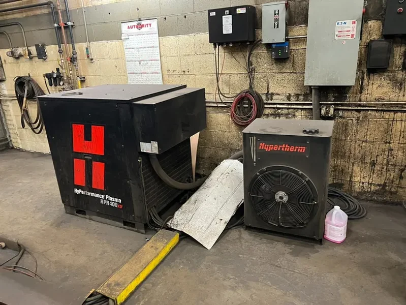 USED MESSER 8' X 30' PLATE MASTER II 400 AMP HIGH-DEFINITION CNC PLASMA CUTTING SYSTEM