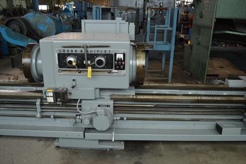 32.5" X 22'/10' LODGE &amp; SHIPLEY HOLLOW SPINDLE DUAL BED ENGINE LATHE: STOCK #10927
