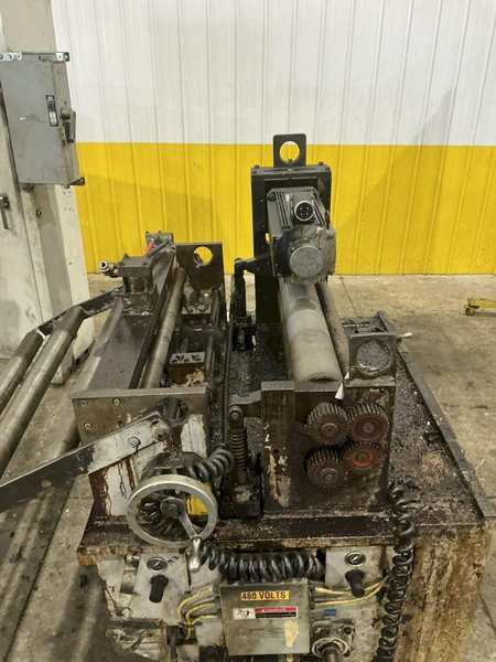 30,000 LBS X 36" PERFECTO COIL FEED LINE, COIL REEL UNCOILER &amp; STRAIGHTENER: YOBRO #24871