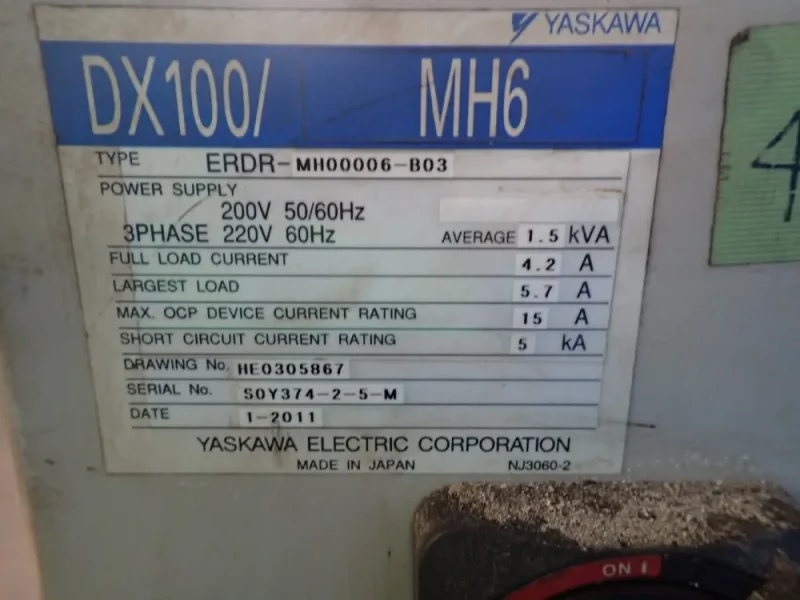 Yaskawa Electric Robot - Mh6