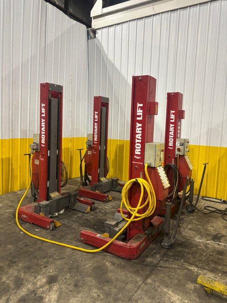 (4) 15,000 LBS ROTARY MODEL #HP415-100 HEAVY DUTY MOBILE COLUMN LIFT JACKS: YOBRO #24469