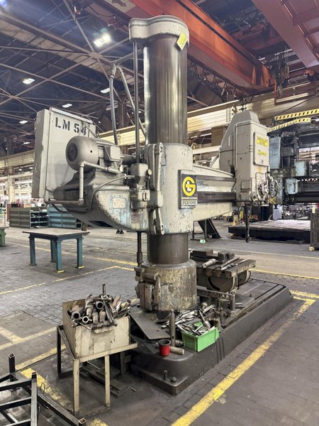 8&#039; ARM x 19&quot; GIDDINGS &amp; LEWIS MODEL #956-CHIPMASTER RADIAL ARM DRILL: STOCK #23553