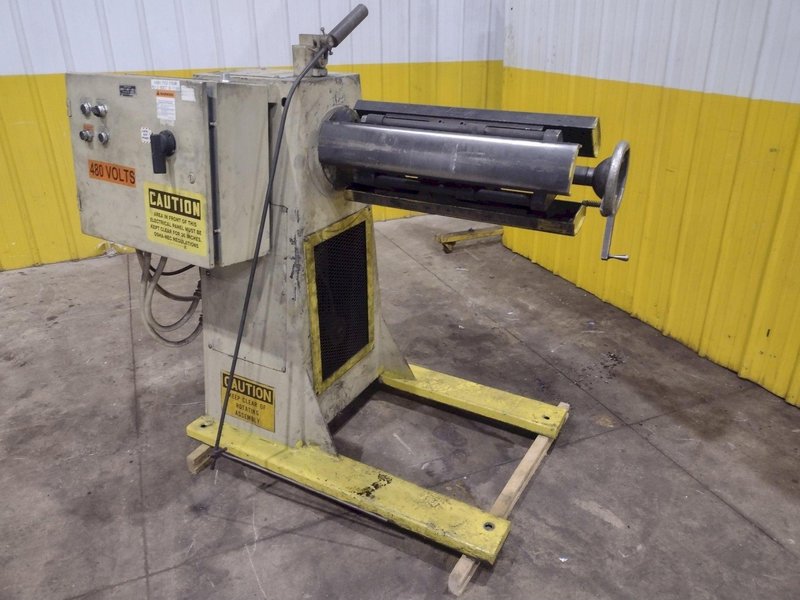 4000 LBS X 24" COOPER WEYMOUTH MODEL #4RM24 MOTORIZED UNCOILER COIL REEL: YOBRO #25767