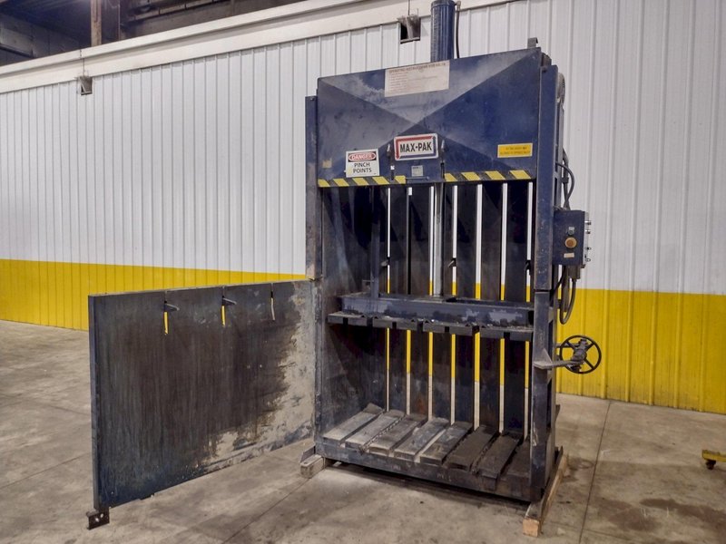 60&quot; X 48&quot; X 30&quot; MAX-PAK MODEL #MP-60-E VERTICAL HYDRAULIC CARDBOARD BALER: STOCK #23656