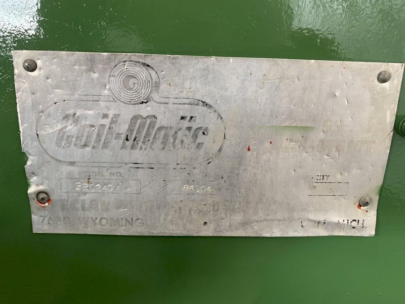 4,000 LB X 24" COILMATIC PR12404 UNCOILER. STOCK # 0686024