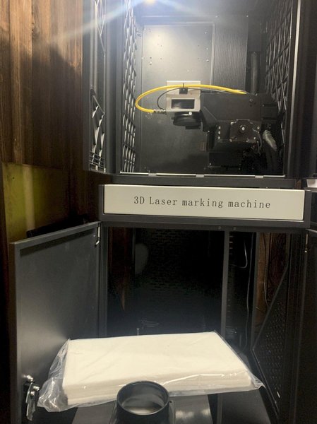 60W Lit Laser 376639-015 4″x4″ 3D Fiber Laser Engraver, 2021 – Fume Extractor