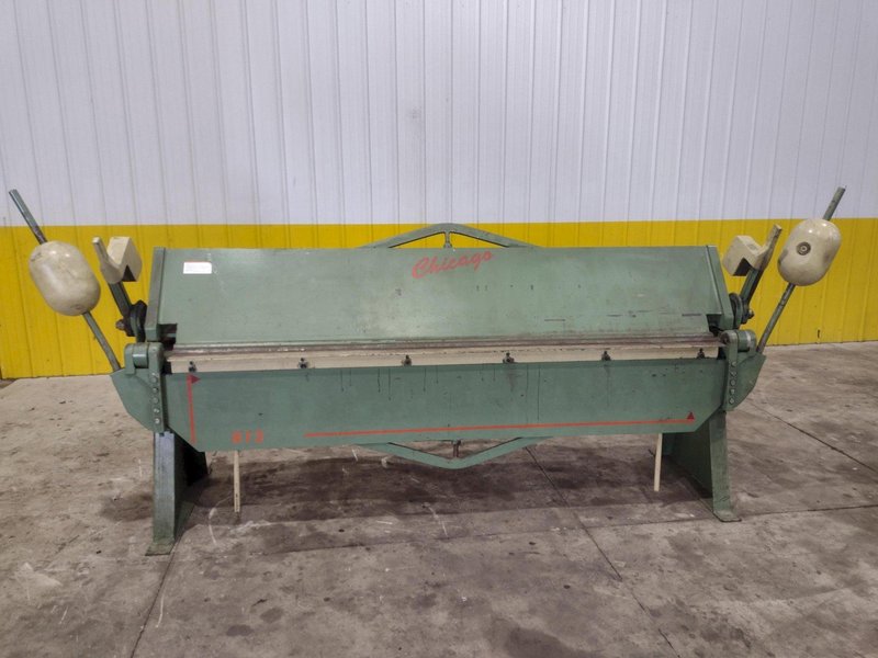 8' X 12 GA CHICAGO D&amp;K MODEL #SB-812 HAND BENDING APRON BRAKE: STOCK #23717