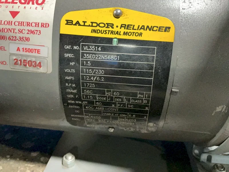 BALDOR/ALLEGRO PUMP   -  A 1500TE