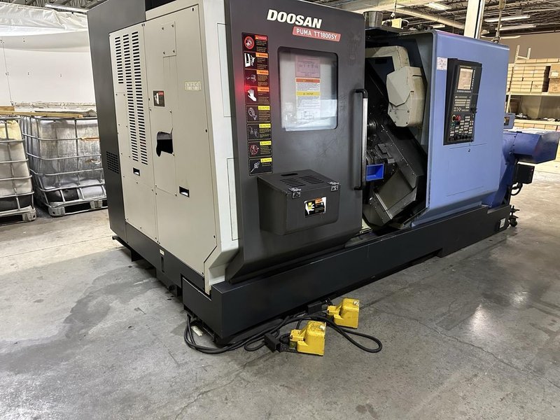 Doosan Puma TT-1800SY Multi-Axis CNC Lathe, 2014 – Parts Catcher, Tool Pre-setter