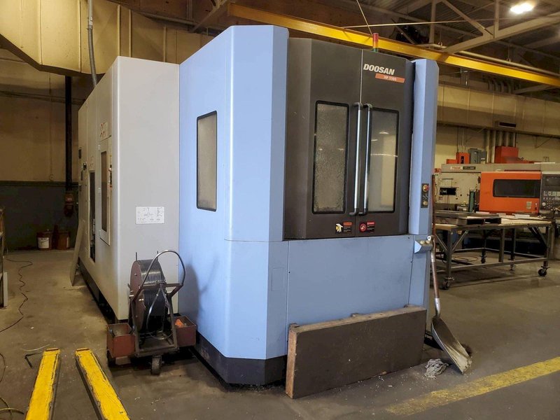 Doosan HP 5100 HMC, 2008 – TSC, Fanuc Control, Chip Conveyor