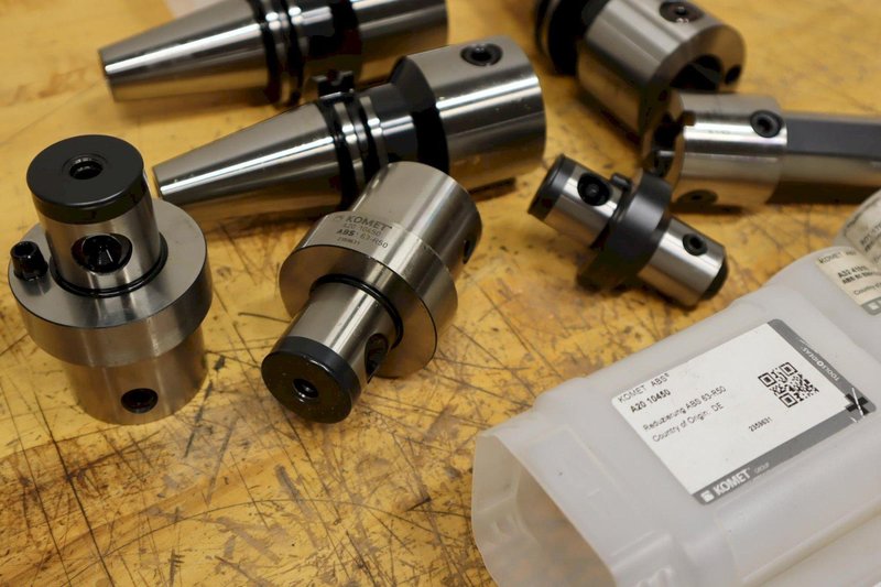 Komet A52 10160 CAT40 ABS63 Modular Tool Holders (3pcs) with Assorted ABS Adapters ***All New in Packages***- Auction Item