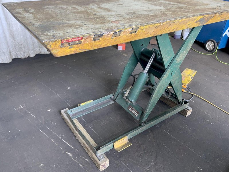 2000 LB 72" X 36" SOUTHWORTH HYDRAULIC SCISSOR LIFT TABLE: STOCK #81185
