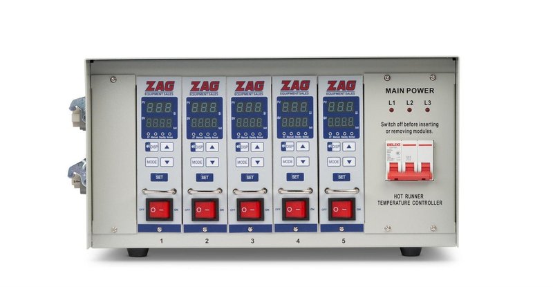 ZAG Equipment New TempEase HRCII-05 Hot Runner Controller, 5 zone, 240V
