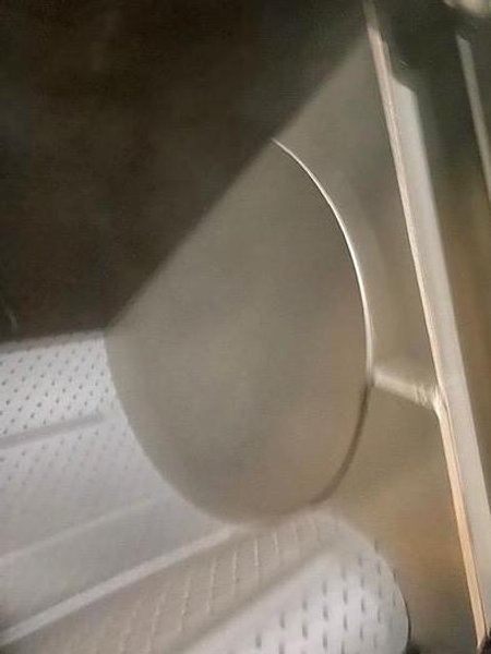 2012 
DeLong 7 super rubber belt tumblast machine rated at 7 cu ft capacity, 20hp direct drive shot wheel, very good condition