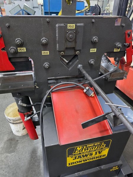 55 Ton Edwards Jaws IV Hydraulic Ironworker-Press Brake Attachment, Tooling Included