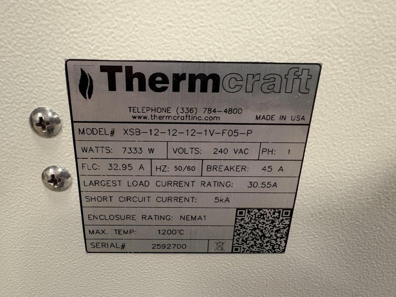 Thermcraft eXPRESS-LINE XSB Series High Temp Bench Top Box Furnace