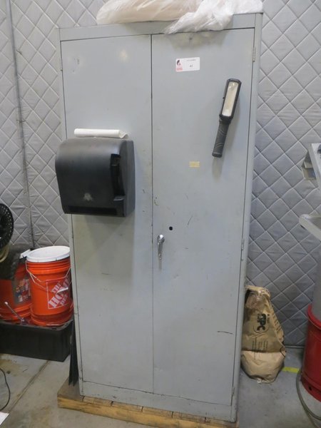 2 Door Cabinet w Contents- Auction Item