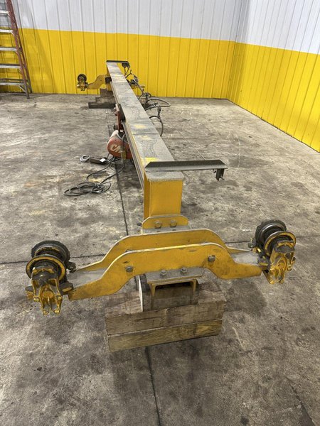3 TON X 17' CLEVELAND TRAMRAIL UNDERSLUNG BRIDGE CRANE W/3-TON CM LODESTAR HOIST: STOCK #23053