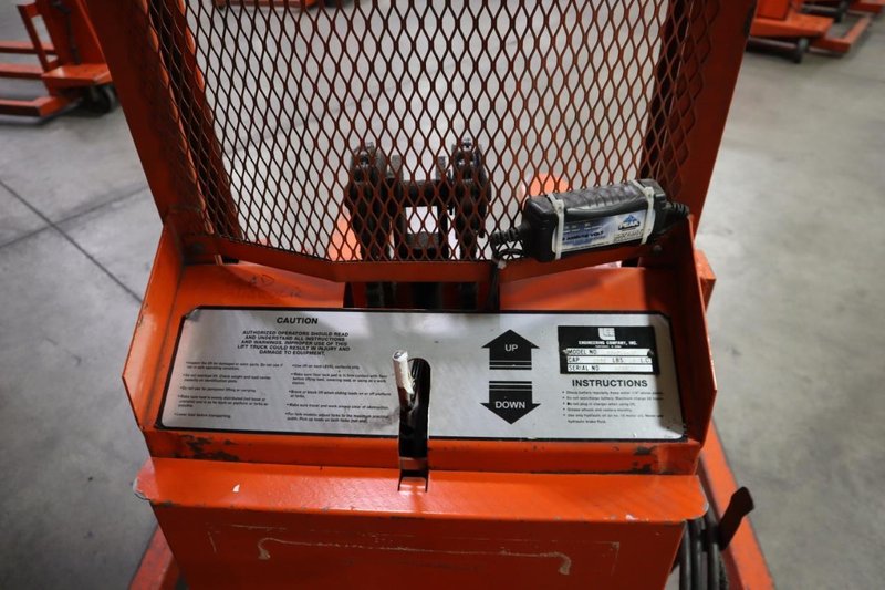 Presto WPS5036-20 Electric Stacker Lift Truck, 2,000# Cap, 36&quot; Lift Height, 42&quot; Forks, 50&quot; Between Outriggers, 12 Volt Battery and Charger- Auction Item