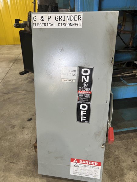 12&quot; X 24&quot; X 60 HP G&amp;P MACHINERY MODEL #S-7743-F BELT TYPE SURFACE GRINDER: STOCK #20596