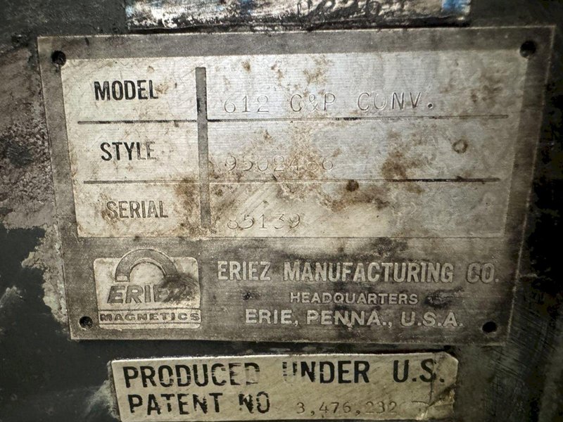 12&quot; ERIEZ MAGNETIC CONVEYOR