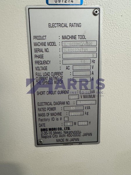 DMG Mori SL603BMC/4000, 2022