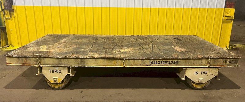 30,000 LB X 144" X  72" HEAVY DUTY TRANSFER CART: STOCK #18551