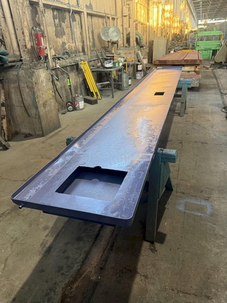 38.6" X 197" HWACHEON MEGATURN 95 CNC 9" HOLLOW SPINDLE OIL FIELD LATHE. STOCK # 0882125