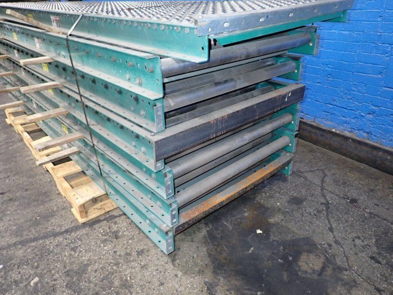 AUTOMATED CONVEYOR SYSTEMS 31" x 120" ROLLER CONVEYOR W/BALL TRANSFER CONVEYOR