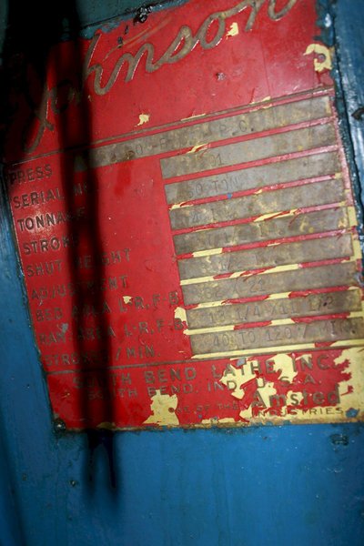60 TON JOHNSON OBI PRESS; STOCK #76566