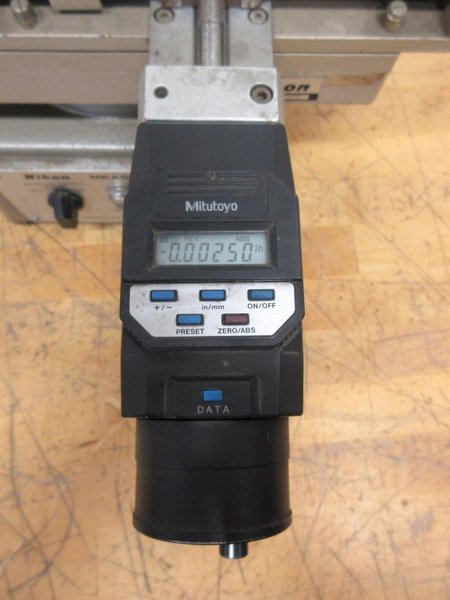 Nikon Measurescope Microscope with 15x Objective Lens, Stage Light, (1) Mitutoyo 164-162 Digital Micrometers 0-2" Range .00005" Resolution- Auction Item