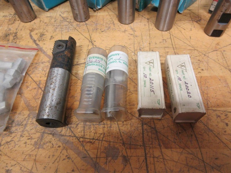 Enco Indexable Milling Tool Holders Assorted with Everede Tools and Bits, Dimond Nib Holder with Nibs- Auction Item