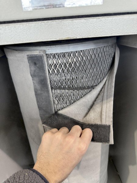 CYCLONE SAND BLAST CABINET W/ DUST COLLECTOR. STOCK # 0236325.