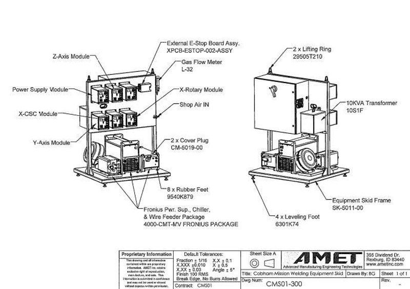 FRONIUS TRANSPULS AUTOMATED WELDING SYSTEM WITH AMET XM CONTROLS, NEW ON SKID: STOCK #23303
