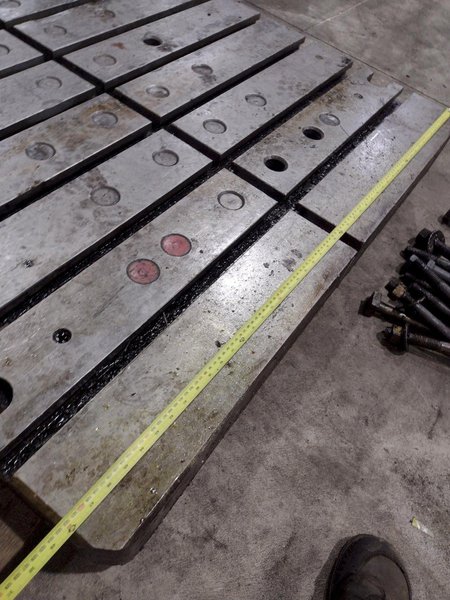 120&quot; X 48&quot; X 6&quot; T-SLOTTED PRESS BOLSTER PLATE: STOCK #22522