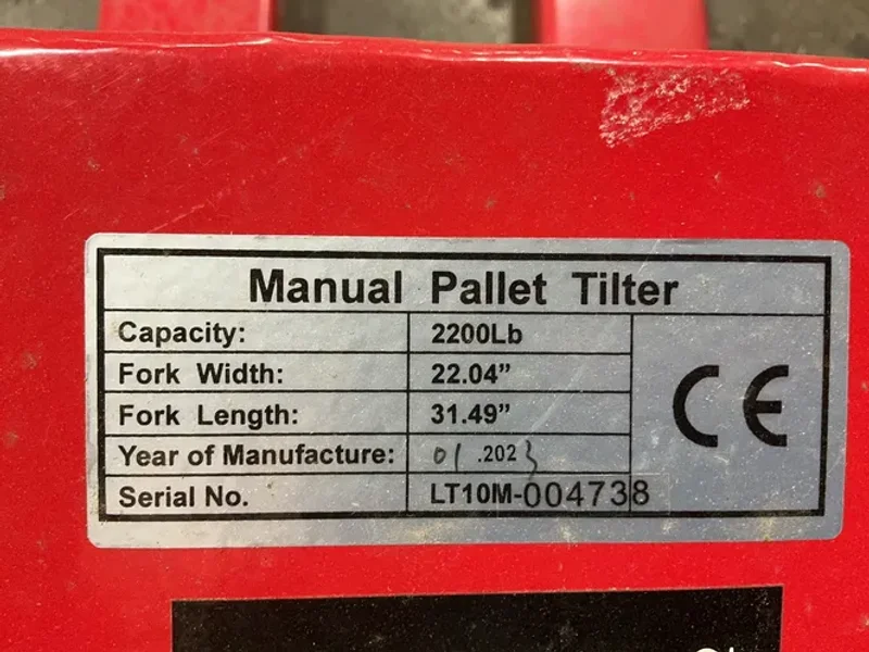 Dayton  2200 Lbs  Pallet Tilter  - 33w285