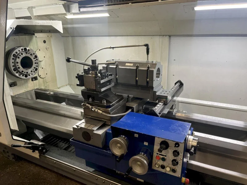 Weiler E80 x 4500 Flat Bed CNC Lathe – 2017 6.5″ Big Bore, 177″ Long Bed