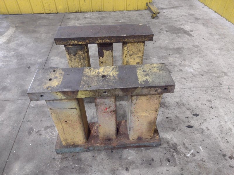 29.5&quot; X 8&quot; X 24&quot; HIGH STEEL MACHINED PARALLEL BLOCKS, SET OF 2: STOCK #23742