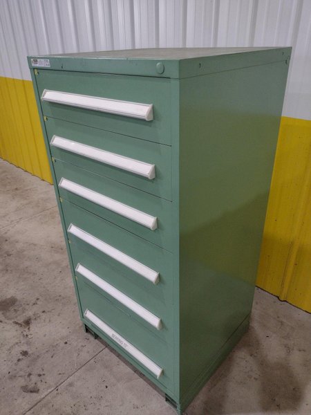 6 DRAWER VIDMAR INDUSTRIAL STORAGE CABINET 30" X 27.5" X 59": STOCK #21443 (55 AVAILABLE)