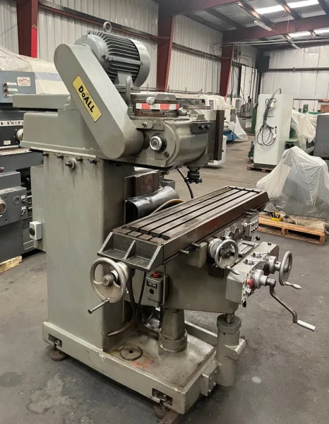 DoAll 80-477-5 Combination Mill. Dual Vertical/Horizontal Spindles. 12" x 54" Table, 40 Taper. Powerful 7.5 HP Spindle Motor. Includes Vertical Head, Arbors, &amp; Table Power Feed. Solid 440V. FOB Houston, TX $7,900