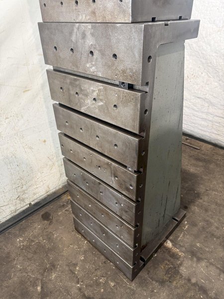 20" WIDE X 48" TALL X 24" DEEP T-SLOTTED ANGLE PLATE SET. STOCK # 0222926