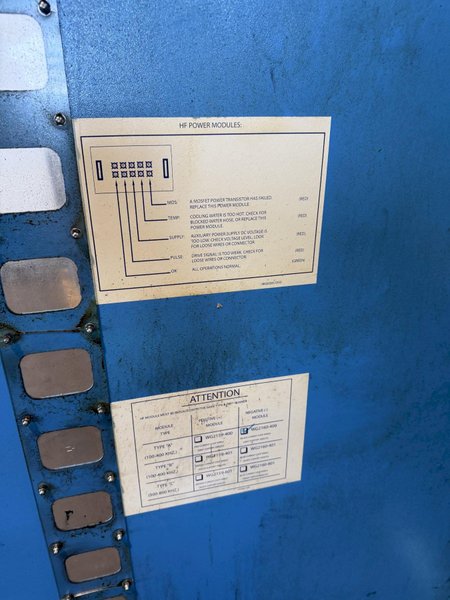 300 K.W. THERMATOOL HCT SOLID STATE HF WELDER. STOCK # 0758626