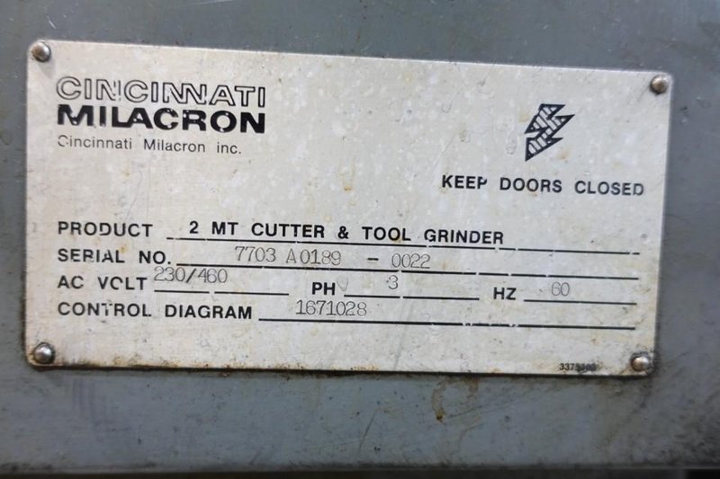 #2 CINCINNATI MILACRON TOOL &amp; CUTTER GRINDER: YOBRO #24343