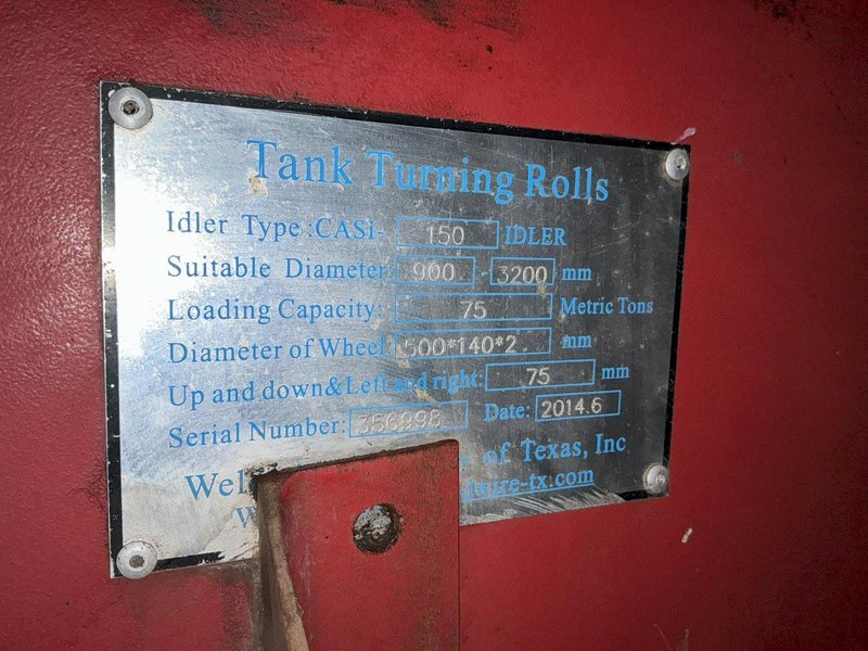 300 TON X 120" DIAMETER WELDWIRE MODEL #CAS-150 TRACK MOUNTED POWERED TANK TURNING ROLLS, 1 DRIVE &amp; 3 IDLERS: YOBRO #25736