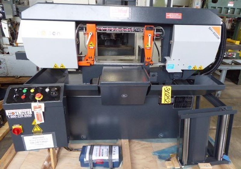 11" x 19" COSEN Horizontal Band Saw Model SH-500M, Miter, Semi-Auto, 1" Blade 3 HP, To Order