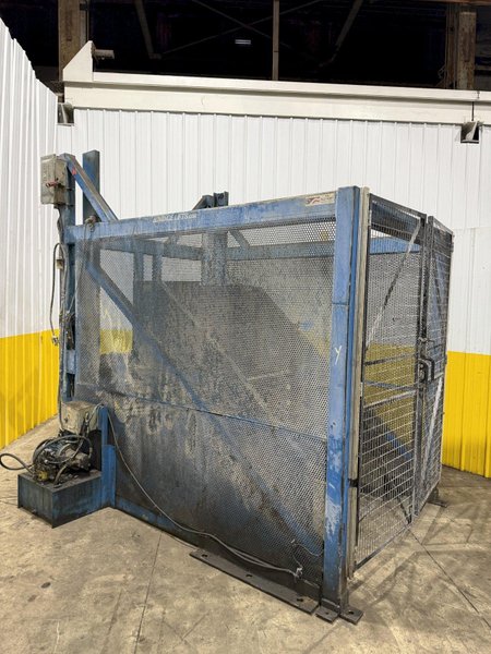 4,000 LBS X 72" X 48" X 72" HIGH ADVANCED LIFTS MODEL #HRDP-6120-4848-M DUMP TILT HOPPER FEEDER: YOBRO #24753