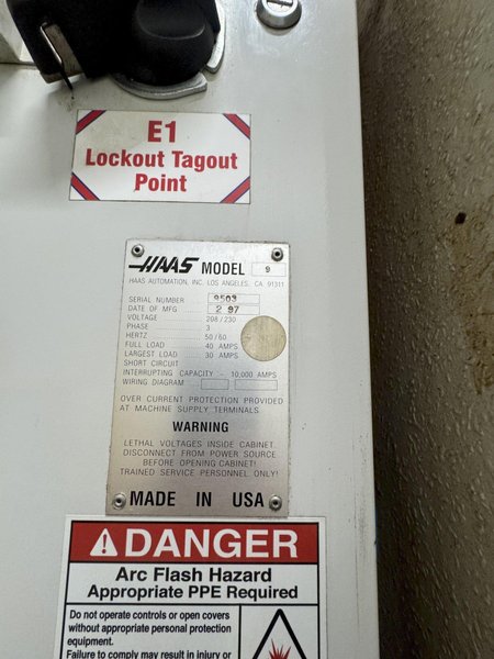 HAAS VF-9 VERTICAL MACHINING CENTER: STOCK #81122